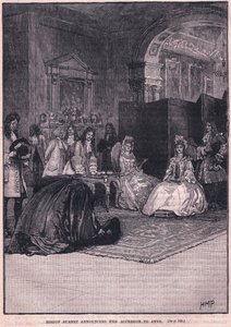 Bishop Burnet Announcing Her Accession to Anne AD 1702